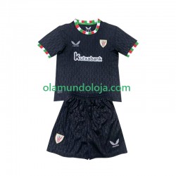Camisola Athletic Bilbao Criança Equipamento Quarto 2024-2025 Manga Curta
